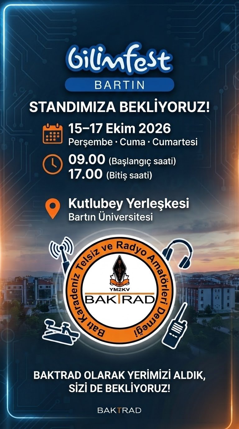 BAKTRAD Bilimfest Bartın standı afişi